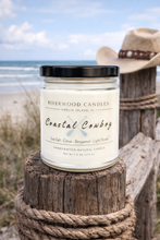 Load image into Gallery viewer, Soy Wood Wick Candle in glass container