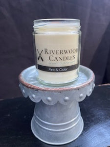 Soy Wood Wick Candle in glass container