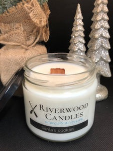 Soy Wood Wick Candle in glass container
